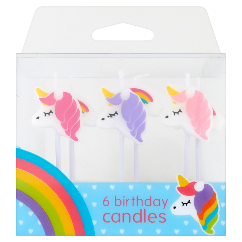 Baked With Love Light 6 Unicorn Candles