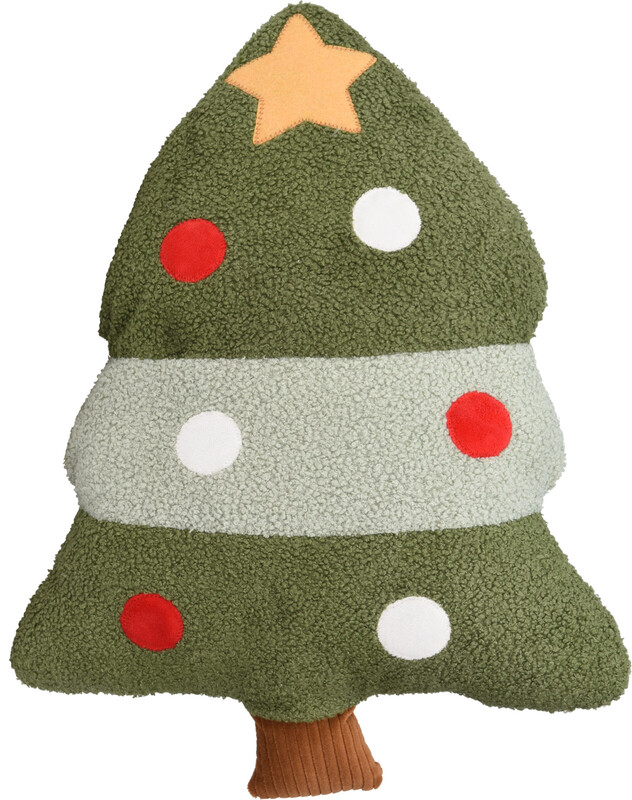 Koopman Kerstboom Kussen - 52 cm, groen