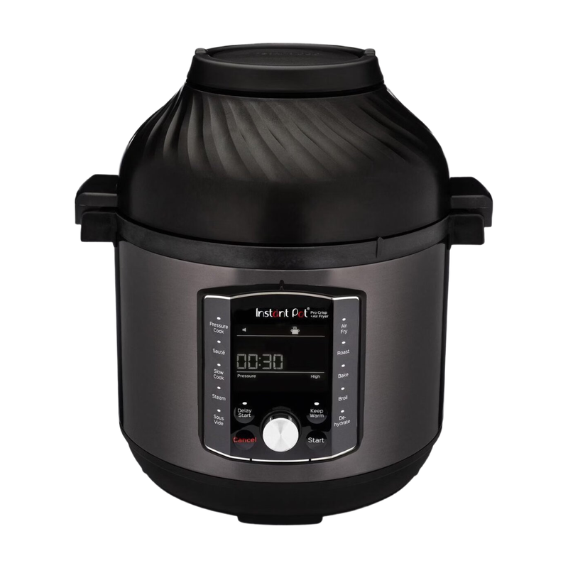 Instant Pot Pro Crisp 11-in-1 elektrische multicooker– snelkookpan, airfryer, slowcooker, stoommand, grill, dehydrator en sous-vide-apparaat – zwart roestvrij staal, 1500 W, 7,6 liter, Pro Crisp
