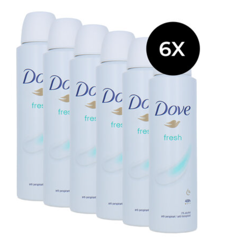 Dove Deo Spray - Fresh Care - 6 x 150 ml Voordeelverpakking
