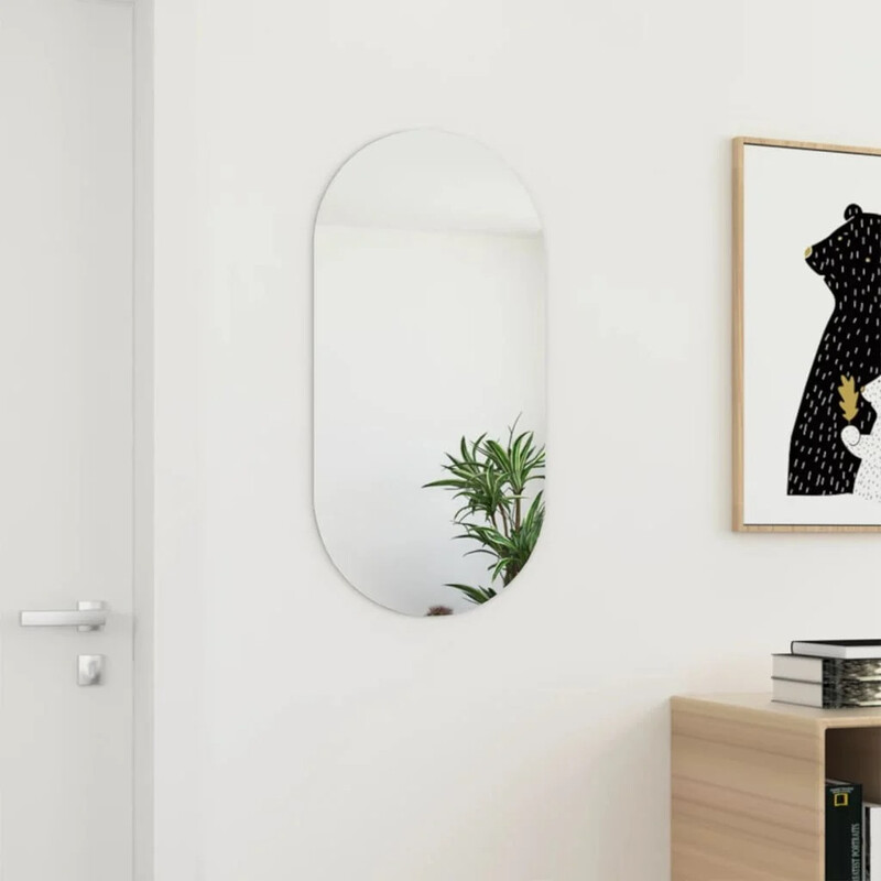 vidaXL Wandspiegel - Glas, 80 x 40 cm