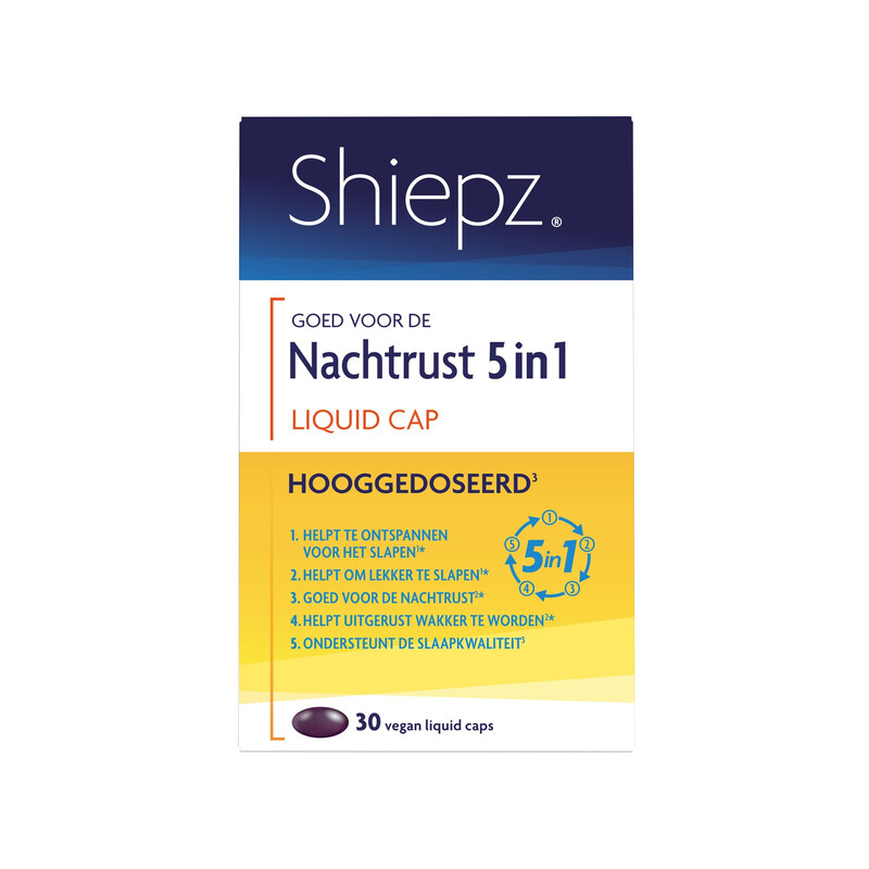 Shiepz Nachtrust 5 in 1 Hooggedoseerd - 30 liquid caps