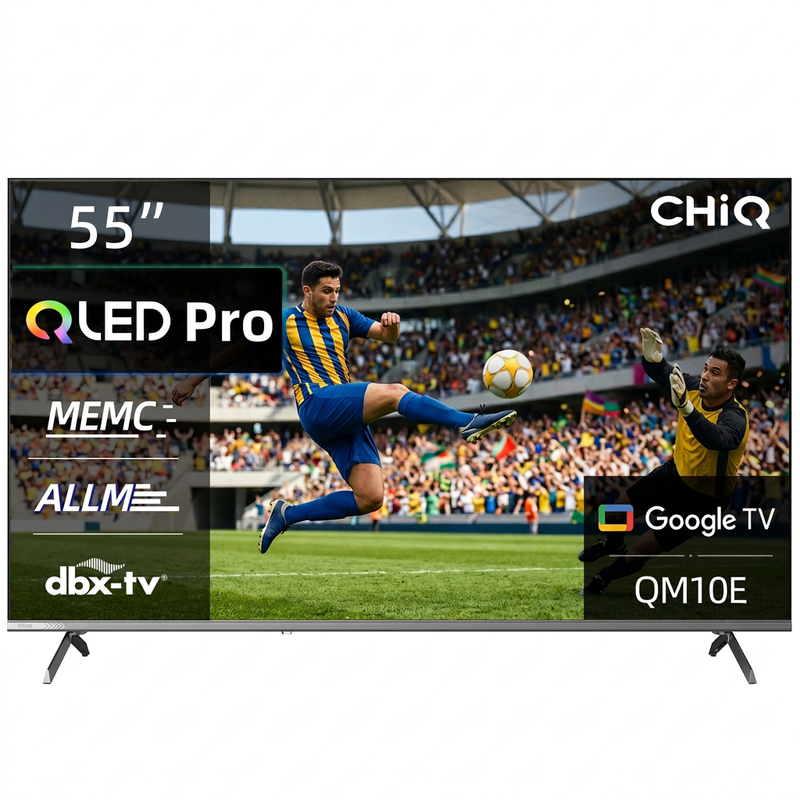 CHiQ Téléviseur QLED Pro U55QM10E - 55 pouces - 4K UHD - Google TV