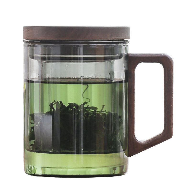 Su's Ceramic Premium Teeglas mit geradem Körper — Lingkong, 400 ml, 3-teilig