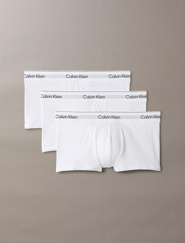 Calvin Klein Men's Icon Low Rise Trunk - 3 Pack White Medium - Image 3