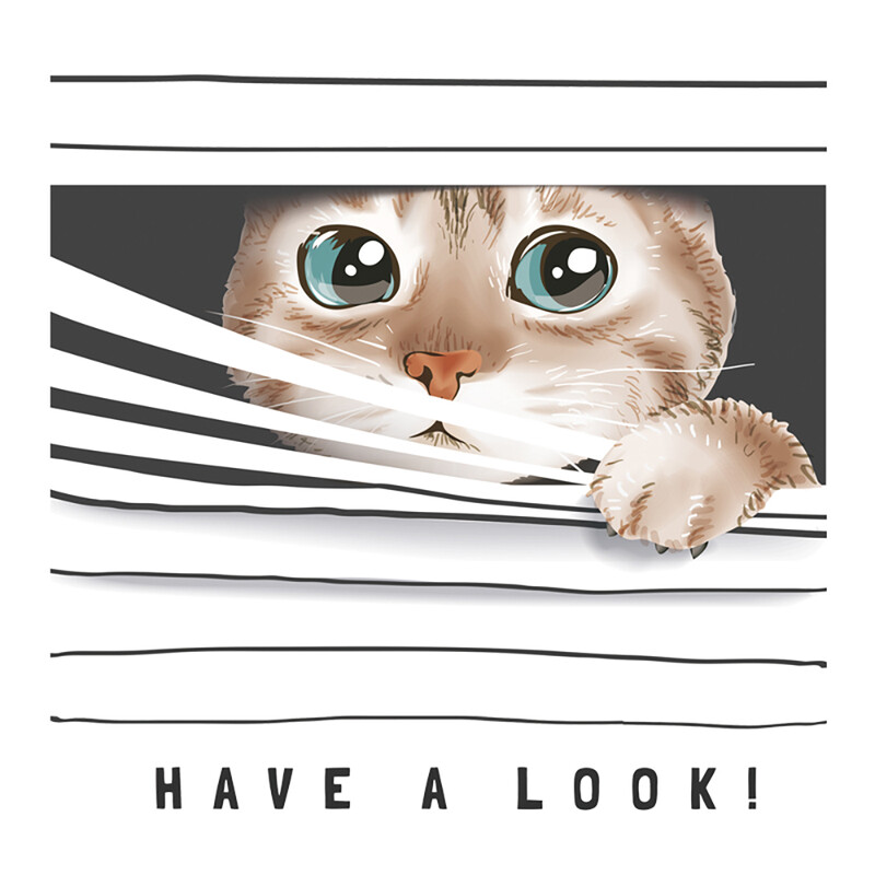 Cat toilet seat stickers, self-adhesive bathroom wall stickers, toilet seat decals, D