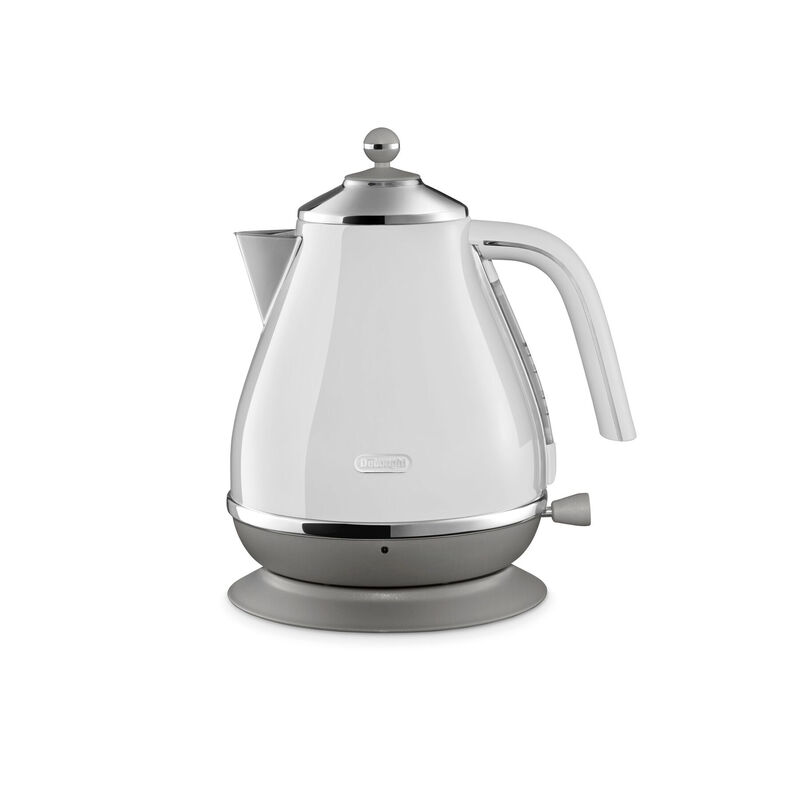 De'longhi Icona Capitals Kettle, 1.7L, Stainless Steel, Sydney White - KBOC3001.W