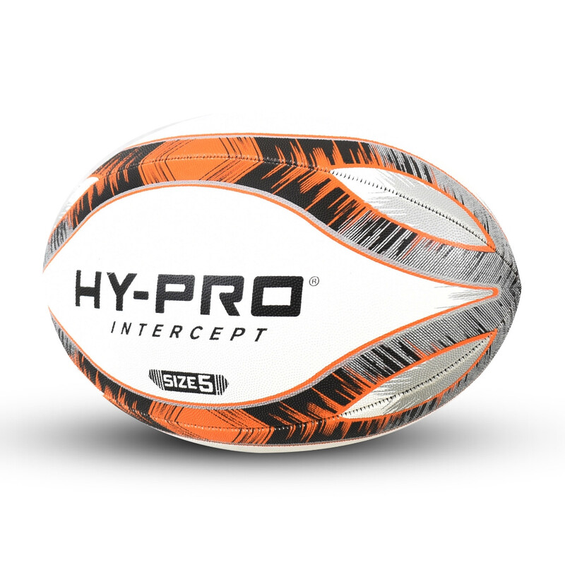Size 5 Intercept Rugby Ball - Orange