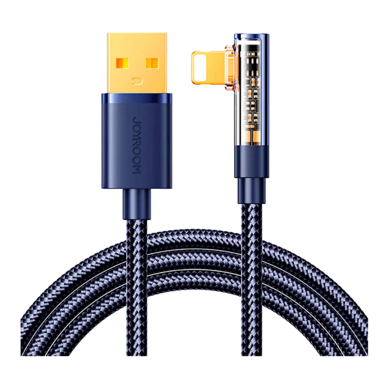 JOYROOM Gaming Serie S-UL012A6 Blaues Lightning (Winkel)/USB-A (Gerade) Kabel 2,4 A 1,2 m
