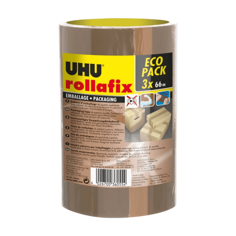 UHU ROLLAFIX EMBALLAGE 3 x 66m