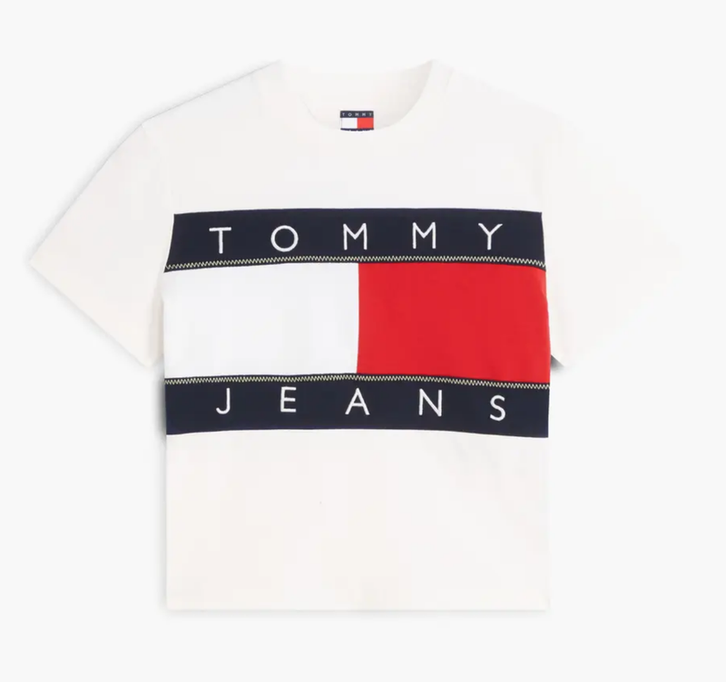 Tommy Hilfiger Tommy Flag T-Shirt - Ancient White