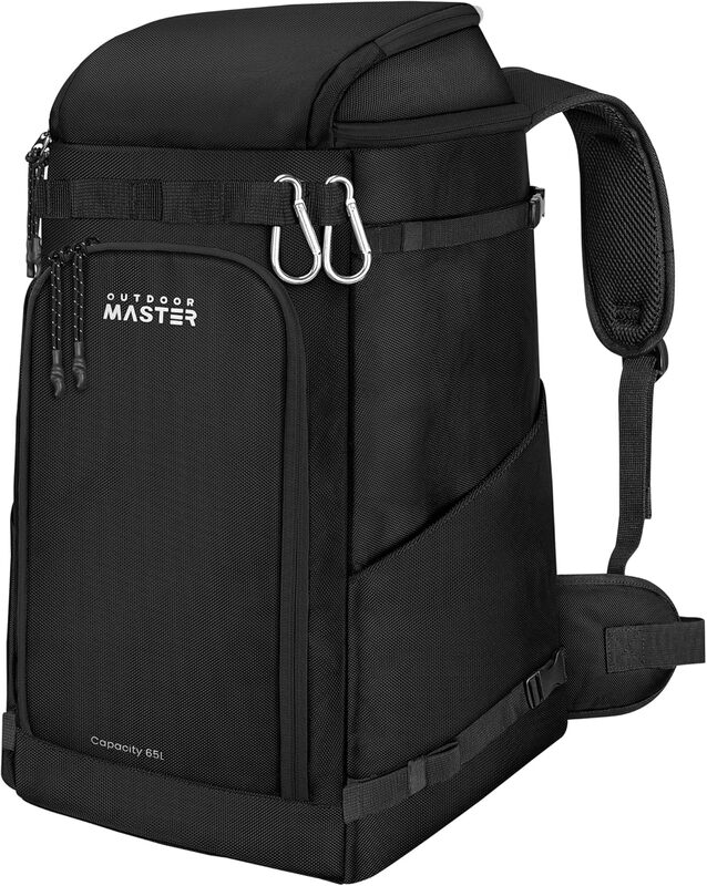 65L Ski Boot Bag, Snowboard Boots Travel Backpack-Black