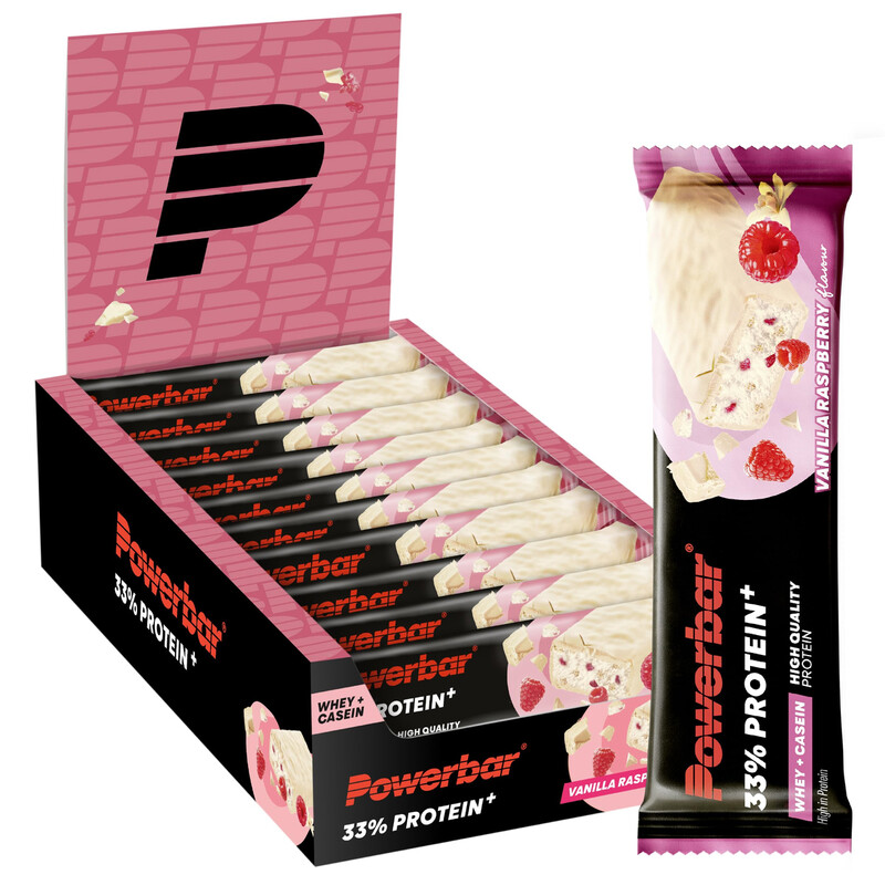 POWERBAR 33 % Protein+ Vanille-Himbeere 10x Riegel