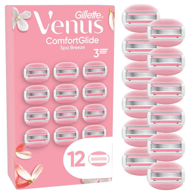 Gillette Venus ComfortGlide Spa Breeze Damenrasierklingen, 12 Ersatzklingen für den Venus Rasierer für Frauen