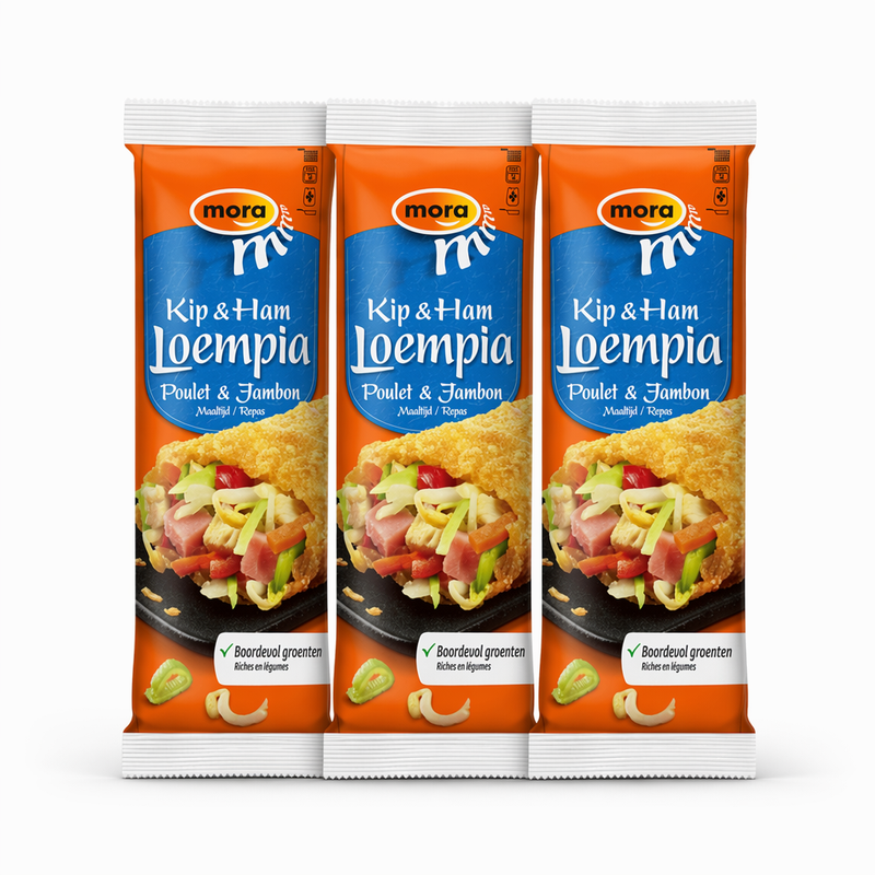 Mora Rouleaux de Printemps Poulet et Jambon – 3 x 175 g