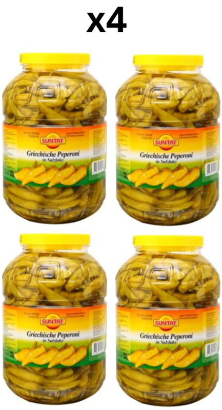 Suntat Griekse pepers in zuur (Yunan Biber Tursusu) 4 x 5 L