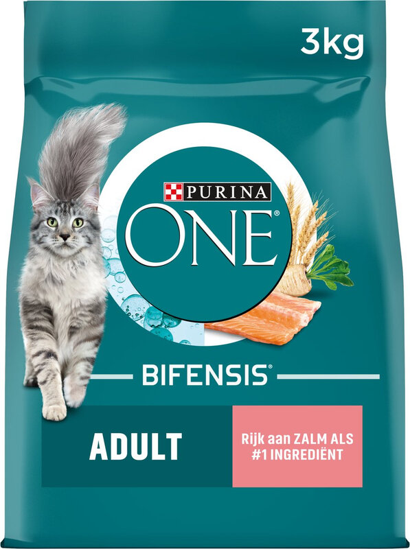 PURINA ONE Adult zalm / volkoren granen 3 kg