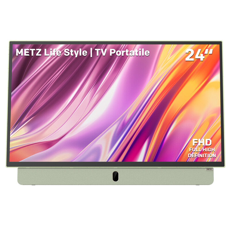 METZ Draagbare tv 24MPE7200Z Batterij binnen, Goolge tv Groen