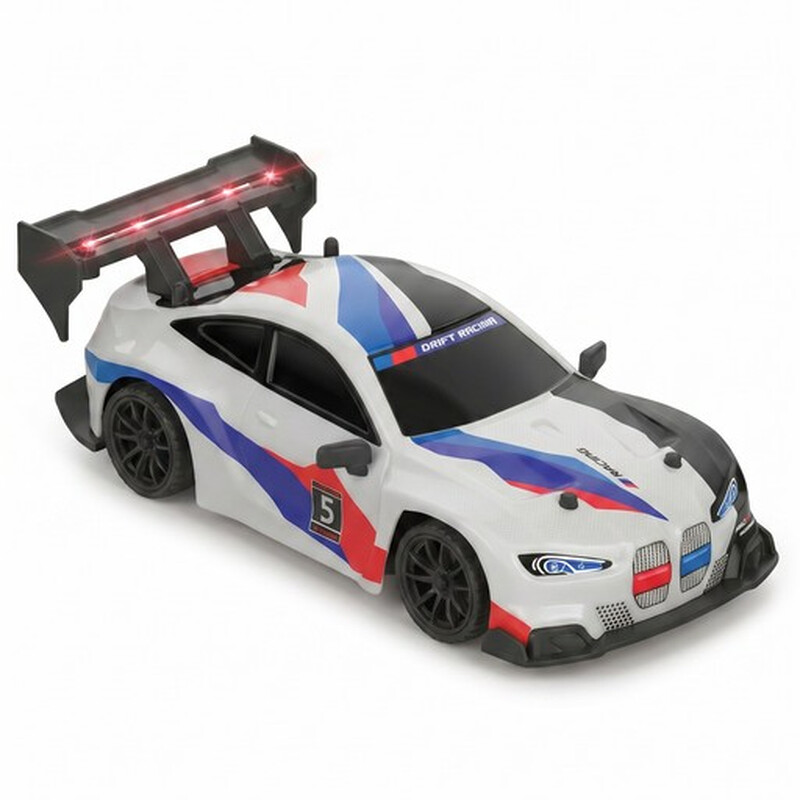 1:24 BMW 4WD RC Drift Raceauto, 2,4 G Proportionele Snelheid, Dubbele Verwisselbare Banden, Volledige LED-verlichting, 50 m Bereik, Binnensport Speelgoed voor Leeftijd 8+, Een Stuk in Wit
