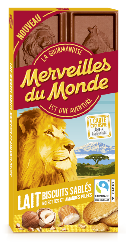 Merveilles du monde lait biscuits sablés