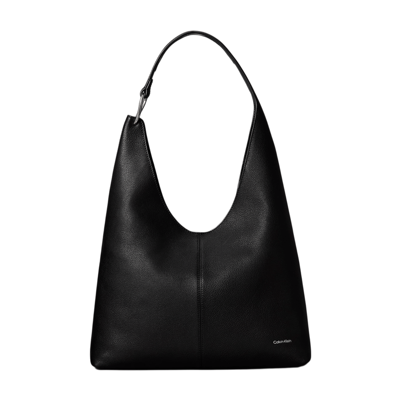 Calvin Klein Slouchy Leather Medium Shoulder Bag - Black