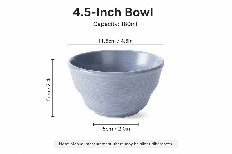 JIWOO Zen 4,5" Schale Matt Blau 1 Stück