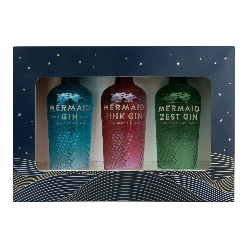 All Gin Trio Gift Set (1 x 5cl London Dry Gin 42% ABV, 1 x 5cl Pink Gin 38% ABV, 1 x 5cl Zest Gin 40% ABV)