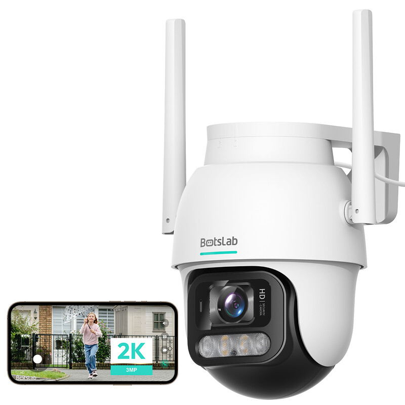 Botslab W311 outdoor PTZ-camera 2K 3 MP bewakingscamera 360° dekking menselijke bewegingsdetectie slimme tracking beveiligingscamera