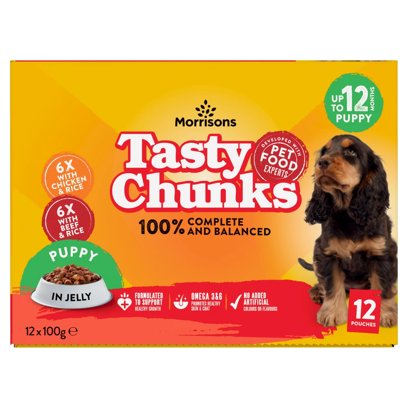 Tasty Chunks in Jelly Up to 12 Months Puppy 12 x 100g