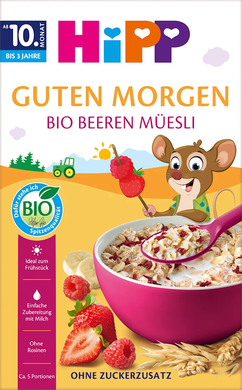 HiPP Kindermüsli Beeren ab dem 10. Monat, 200 g