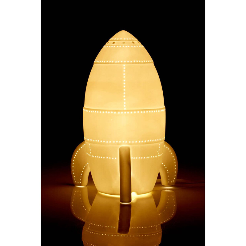 Night Light Ola Rocket Ceramic White