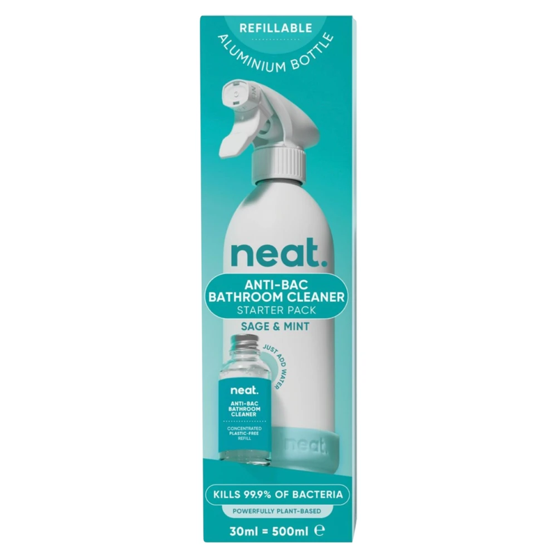Neat AntiBac Bathroom Cleaner Refill Starter Pack Sage & Mint 30ml-makes 500ml