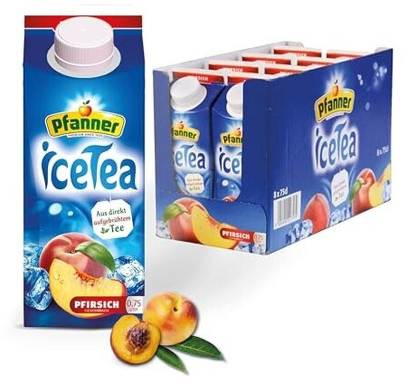 Pfanner Eistee Pfirsich 8 × 0,75 L