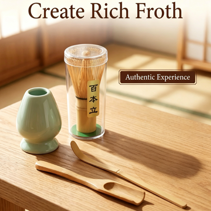 YumiPLUS Matcha Accessories Set, Set of 4pcs, Mint Green