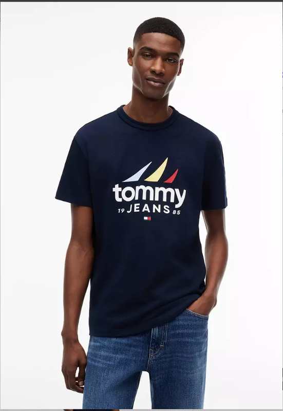 Tommy Hilfiger Jeans Sailing Logo T-Shirt - Dark Night Navy