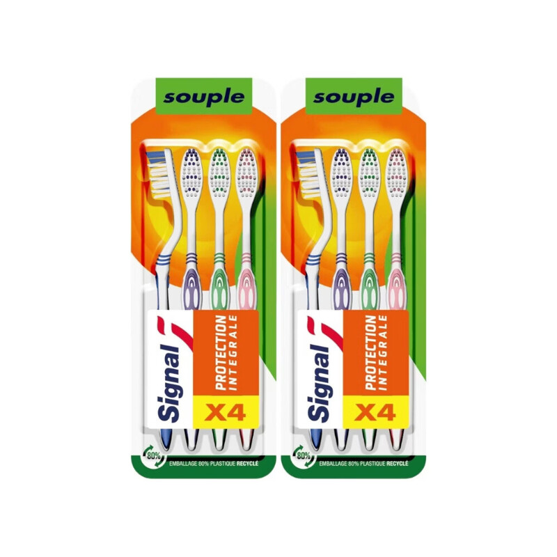 Brosse À Dents Médium Protection Intégrale Signal Le Lot De 4 Brosses À Dents - vue 3