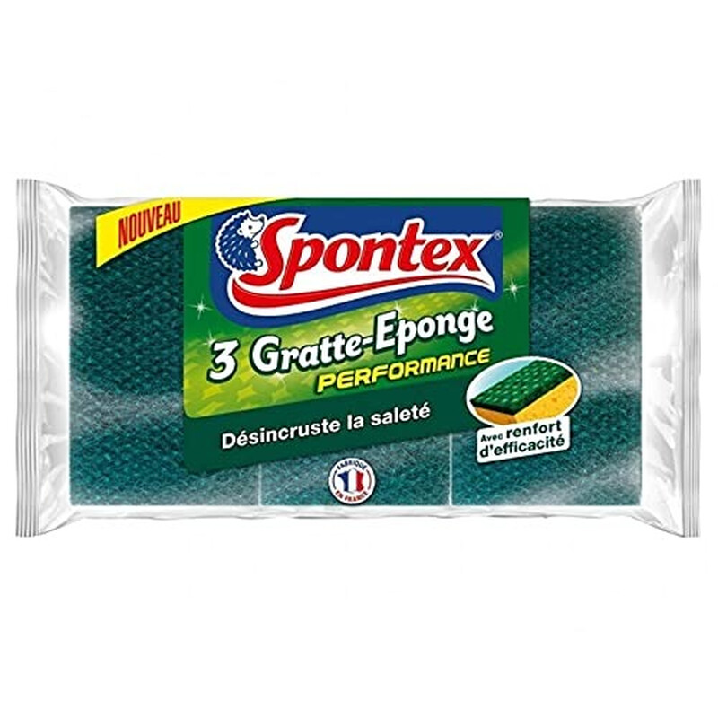 Gratte-Éponge Super Efficace Spontex MO3384123096001 – Lot De 3 Éponges - vue 2