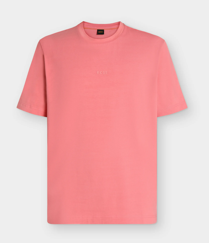 ‎Boss Boss Relaxed-fit T-shirt With A Layered Logo Print - Light/Pastel Red