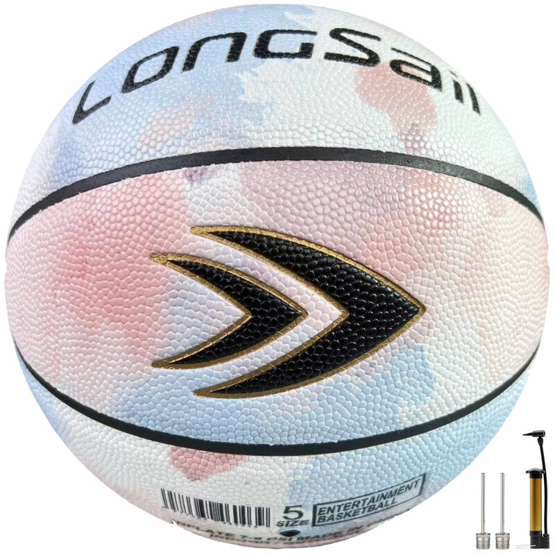 Premium Composite Leather/Microfiber Leather Basketball Size5#Ink wash color Moisture