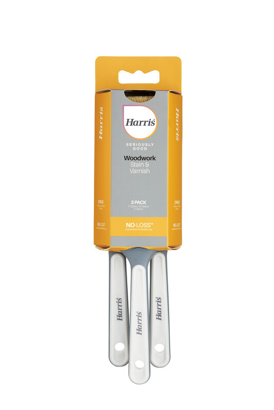 Harris Seriously Good Woodwork Stain & Varnish Paint Brushes 3 Pack