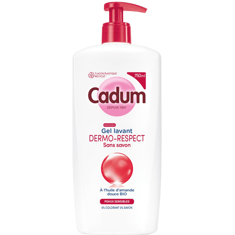 Cadum Dermo Respect Gel Nettoyant sans Savon 750 ml