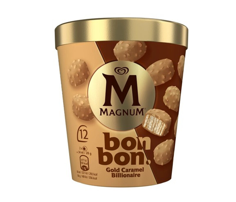 Magnum glace bonbon gold caramel billionaire x12