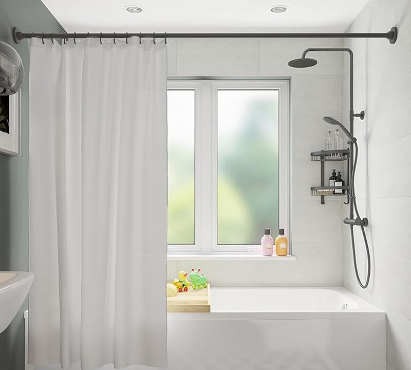 Shower Curtain Polyester White 180x180cm