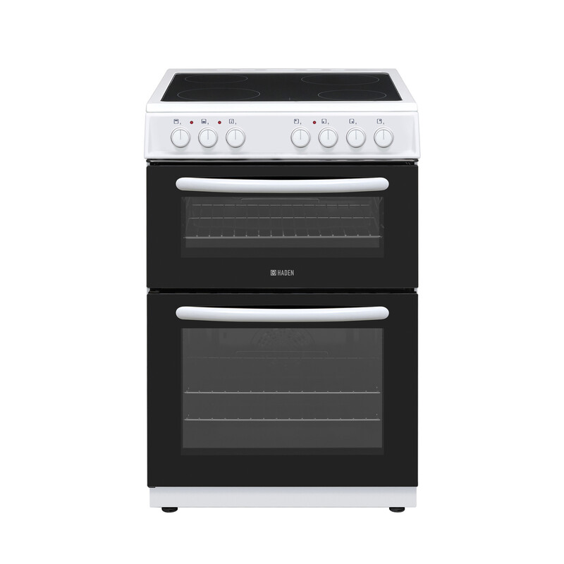 HE50DOMW 50cm Electric Ceramic Double Oven Cooker - White - A Rated
