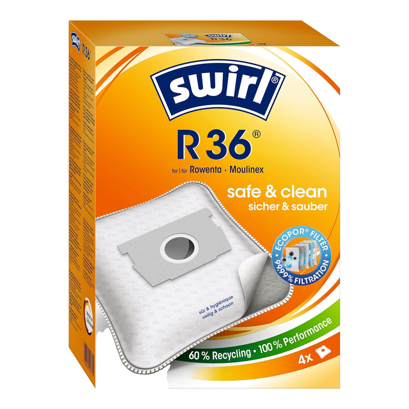 Swirl Staubsaugerbeutel R36 EcoPor Plus