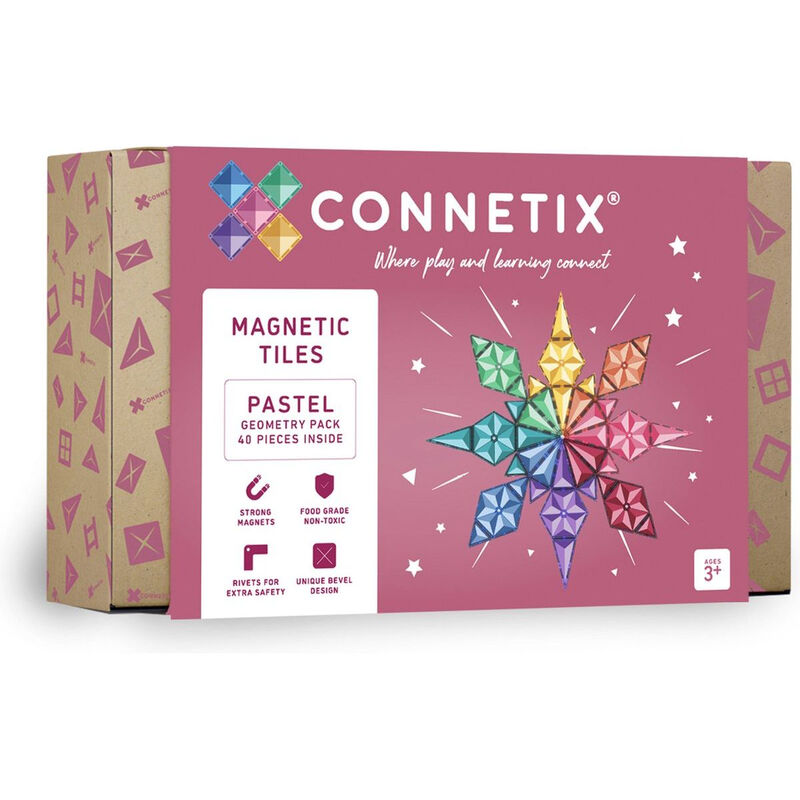 Connetix - Pastel Geometrie Pakket - 40 Stuks (CT-P-00040-GE)