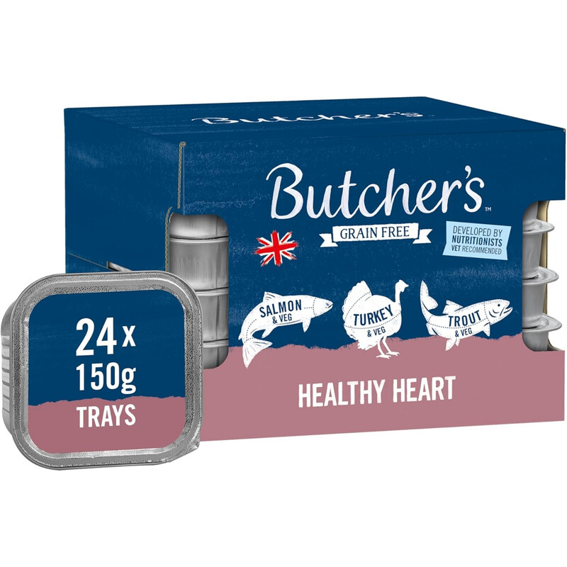 Butchers Healthy Heart Dog Food Trays 24X150g