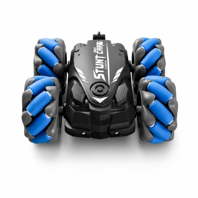 Dreamora CV-D500-2 Stunt RC Auto, 2,4 GHz 4WD Dubbele Besturing Drift Auto, 1 Stuk, Blauw, Gebaren & Afstandsbediening, Licht & Muziek, Oplaadbaar Speelgoedvoertuig Voor Kinderen Vanaf 8 Jaar, Binnen & Buiten Spelen