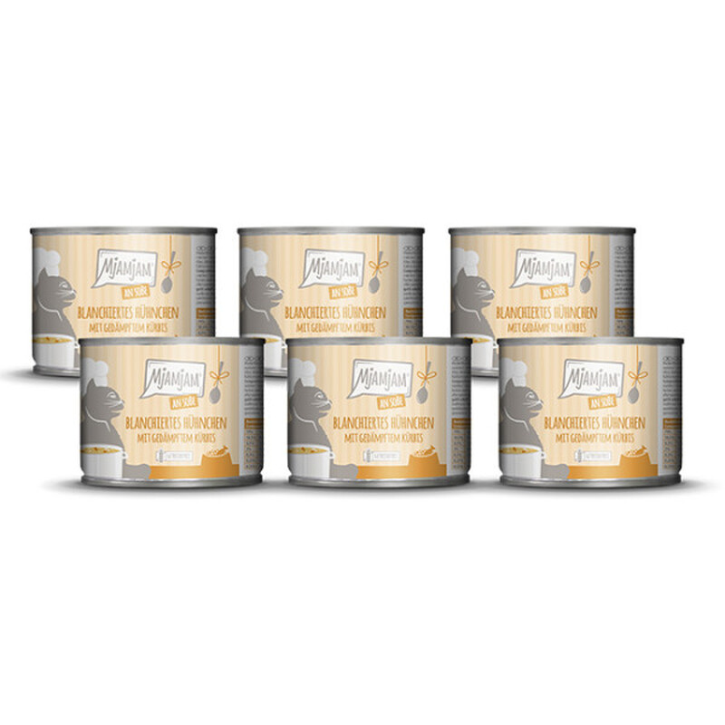 MjAMjAM - blanchiertes Hühnchen mit gedämpftem Kürbis an Soße 6 × 185 g