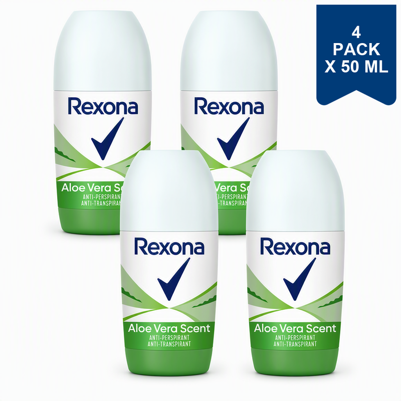Rexona Déodorant Roll-on Aloe Vera 50 ml (Lot de 4)